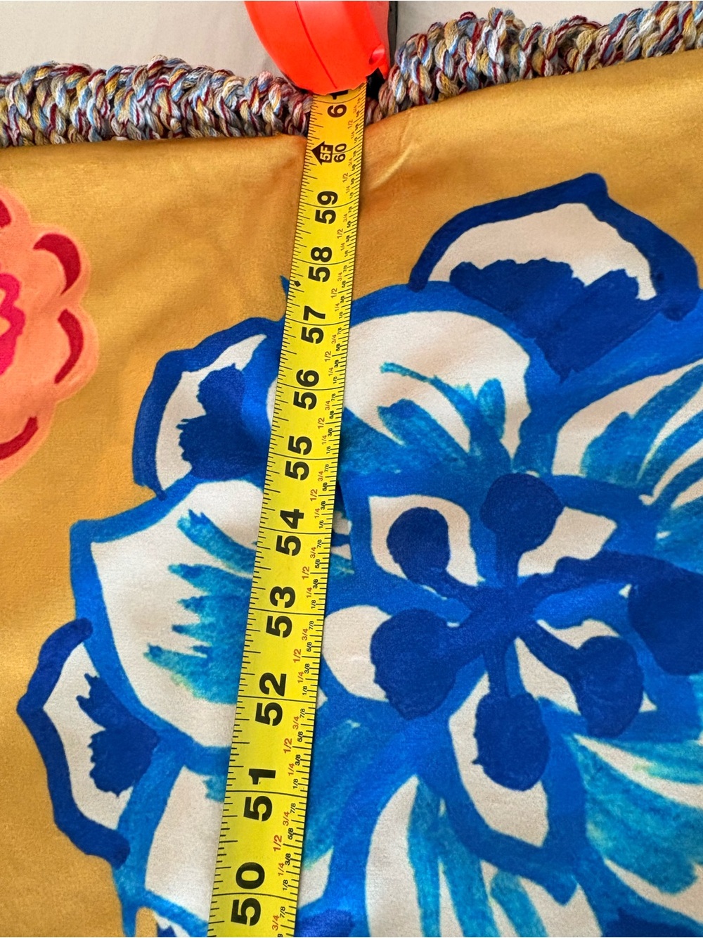 Anthropologie Mustard Yellow Floral Owl Throw Blanket - Picture 9 of 9